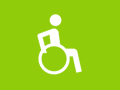 Piktogramm Person im Rollstuhl